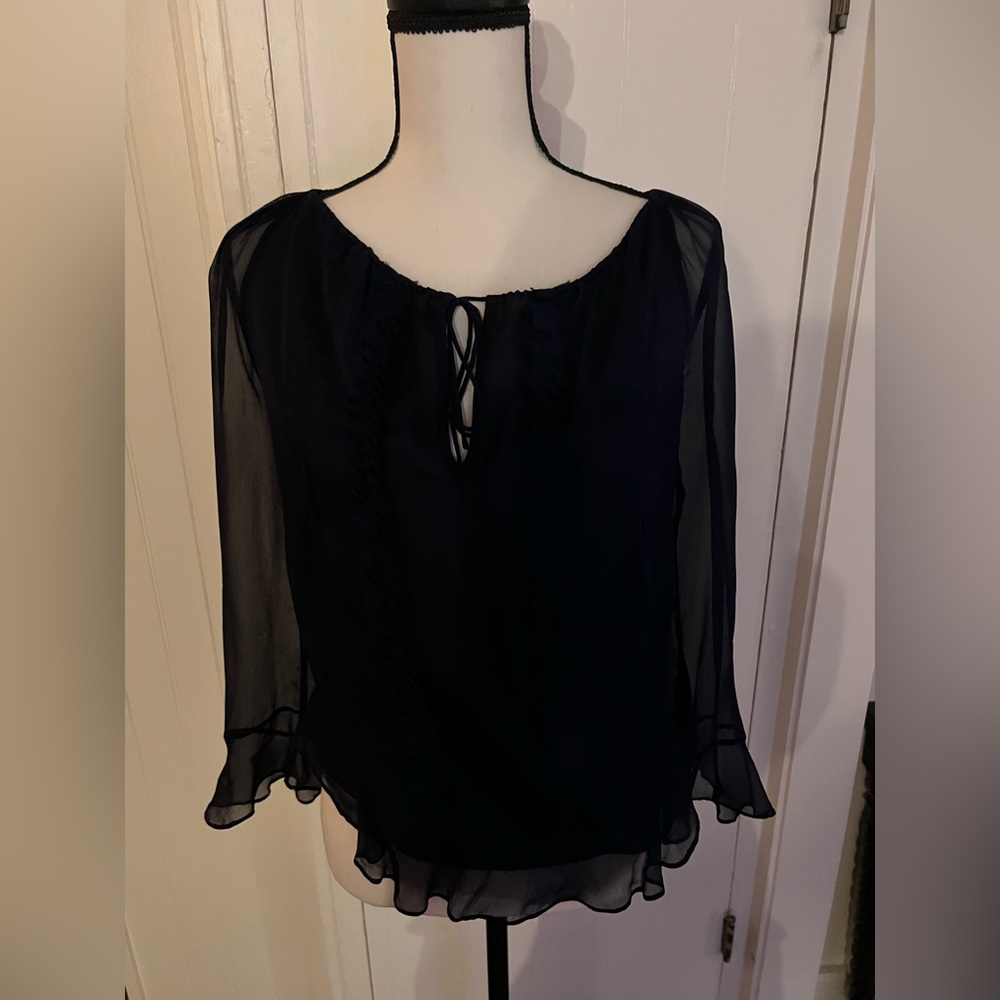Navy blouse.